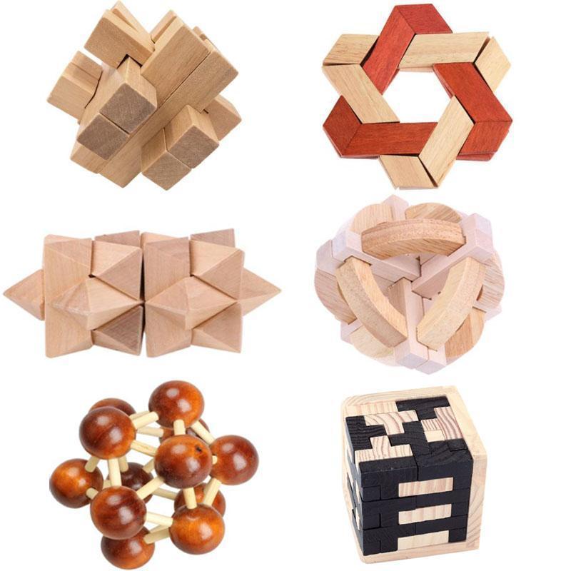 Brain Teasing Wooden Puzzles